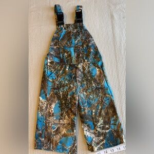 True Timber blue Camo bibs-6-9 mo. Length 25 in.  NWOT